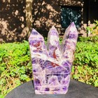 5 98lb Natural Dream Amethyst Multi Obelisk Crystal Energy Column Reiki Healing