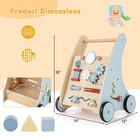 Wooden Baby Walker Push And Pull Walker W  Multi-activity Learning Center