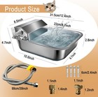 Stainless Steel Automatic Dispenser Drinking Water Bowl Pet Cat Dog Livestock