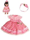 18    Doll Clothes- Pink Satin Dress W  Matching Babydoll- New -fits American Girl