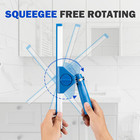 Multi-purpose 13 5  Window Squeegee With 7  Handle  Rotating Window Cleaner For 