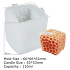 3d Silicone Candle Making Moulds Diy Honeycomb Soap Wax Plaster Candles Mold