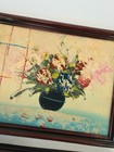 Vintage Pair Original Oil Paintings Floral Still Life Impasto Framed Boxed 9   
