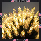 Outdoor Christmas String Lights 50led Warm White Battery Operated 8 Modes