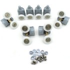 8 Pcs Top bottom Shower Door Rollers runners pulleys wheels Bathroom Gray