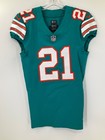  21 Jordan Lucas Miami Dolphins Game Used Nike Throwback Jersey Sz-38 Yr-2017