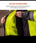 Ergodyne Unisex Adult 3-in-1 Hi-vis 3 In 1 Hi Vis Winter Bomber Jacket Lime 5xl 