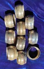 Vintage Silver Plated Napkin Rings Set Of 10 Tarnished Non-magnetic