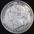 1894 Newfoundland Canada 20 Cent 100k Mintage Fine Km 4 Free Shipping