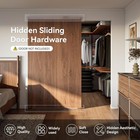 Ccjh Invisible Barn Door Hardware  Soft Close Trackless Sliding Kit For Home
