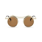 Vintage Steampunk Style Round Sunglasses For Women Men Circle Hippie Sun Glasses