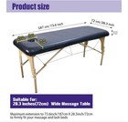     -26yoquare Massage Table Cover With Face Hole 29w X 74l X 4h Inch 1pack  Black