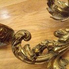 Antique Bronze Victorian Oil Lamp Holder Ornate Wall Mounting W  Bracket  rare