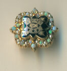 Phi Mu Sorority Frat Old Gold Opal Pearl William   Mary Pin Badge - Wow 