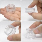 40 Pack Empty Clear Jars With Colorful Lids For Makeup  Creams   Samples