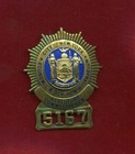 Vintage Obsolet New York City Officer Employees Badge pin Back   Numbered
