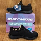 Skechers Summits Summer Blush Womens 8 5 Black Wide Fit Memory Foam 150268w New