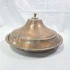 Antique Turkish Ottoman Large Lidded Copper Bowl Hand Forged