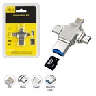 3 In 1 Otg Usb C Adapter 3 0 Usb C Iphone Connection Kit Reader Usb Flash Drive