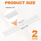 2pcs Car Door Edge Guards Protectors Side Doors Edge Trim Strip White 