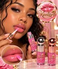 Meeliara Pink Liquid Lip Gloss  Glossy Shimmer Finish  Hydrating Formula