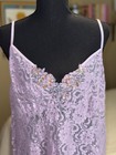 Cinema Etoile Women   s Purple Floral Lace Full Slip Adjustable Straps Xl