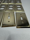 Gold Tone Brass Light Cover Out Let Mcm Box Gang Triple Double Outlet Switch