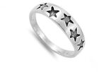 Sterling Silver Baby Ring W  Stars Children Kid Band 925 New Sizes 1-10