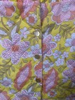 Vintage 1970 s Yellow And Pink Quilted Knee Lenth Skirt With Elastic Waist 4 5