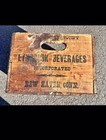 Vintage Lynbrook Wood Crate Soda Bottle Carrier Antique Store Decor Advertising