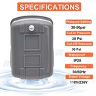 30-50 Psi Well water Pump Pressure Control Switch Adjustable Double Spring Pole