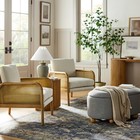 Cane And Upholstered Accent Chair Cream - Threshold Designed With Studio Mcgee