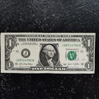Off-center Mis-print Mis-cut Error Note One Dollar  1 Bill Federal Reserve U s 