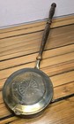 Antique English Brass Bed Warmer Circled E Mark Made In England Star Pattern
