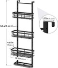 Over The Door Shower Caddy - 4 Tier Rustproof Hanging Shower Organizer With Adju