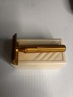 Vintage Gillette Gold Tech Fat Handle Double Edge Safety Razor With Merkur Case