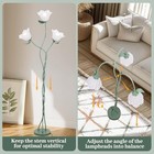 Vintage 3 Heads Flower Floor Lamp With Adjustable Gooseneck Corner Standing 