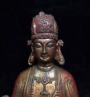 9 2  Old Dynasty China Buddhism Tibet Temple Bronze Kwan-yin Buddha Statue