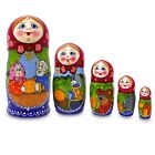 Matryoshka Nesting Doll Kolobok Hand-painted Russia Traditional Souvenir 5pc 7  
