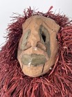 African Tribal Art Carved Wood Sculpture With Raffia Beard 12 5  Collectors