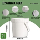 4 Pack 34oz Food Grade Plastic Buckets With Screw Lids   Handle  Reusable Sto   