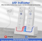 Remote Controller Charger For Wii wii U With 2 Pack 2800mah Rechargeable Battery