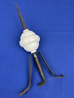 Antique 19 h Lightning Rod W  W c  Shinn Milk Glass Ball   Maine Barn Find 