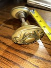 Antique Victorian Cast Bronze Oval Door Knob Set Yale   Towne    meridian    Nice  1