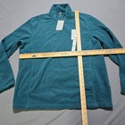 New Croft   Barrow Arctic Fleece Pullover Women Large Teal Quarter Zip