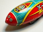Vintage Japan X-7 Tin Litho Space Rocket Ship Nice 