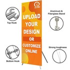 X Banner Stand With Travel Bag  Portable Retractable Stand 31 5  X 70 86 