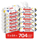 Huggies Simply Clean Unscented Baby Wipes  11 Flip-top Packs  704 Wipes Total 