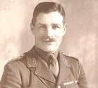 Border Regiment Officer  captain    Real Photo On Card  Military Cross Ribbon 