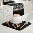 S t Inc  Dish Drying Mat  16    X 18     Absorbent Microfiber 16 X 18  Black 